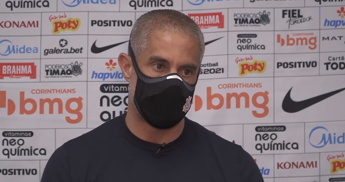 Sylvinho coletiva Santos x Corinthians