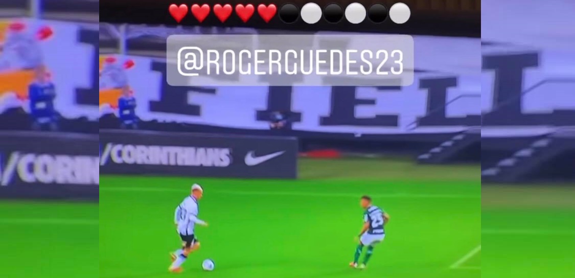 Filho de Fagner fica louco com gol de Roger Guedes