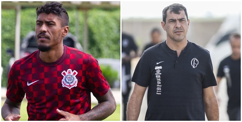 Paulinho e Fábio Carille Corinthians