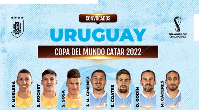 Os 26 convocados do Uruguai na Copa do Mundo 2022: lista completa