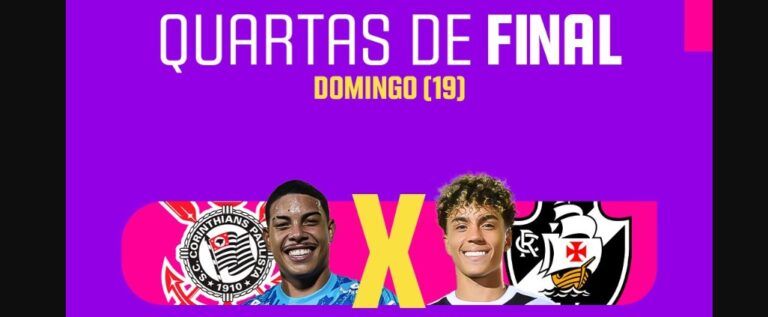 Onde assistir Corinthians e Vasco quartas de final da Copinha