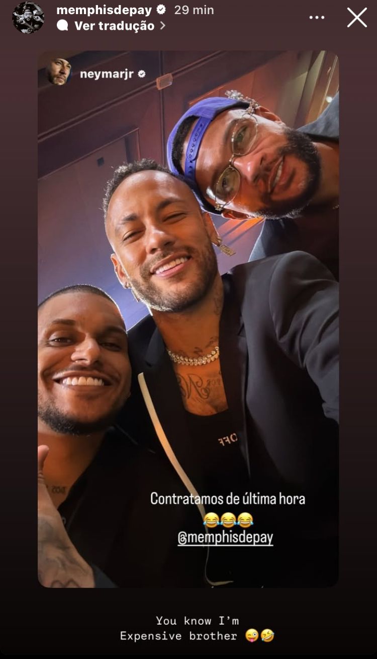 Neymar brinca com Memphis em evento da Kings League