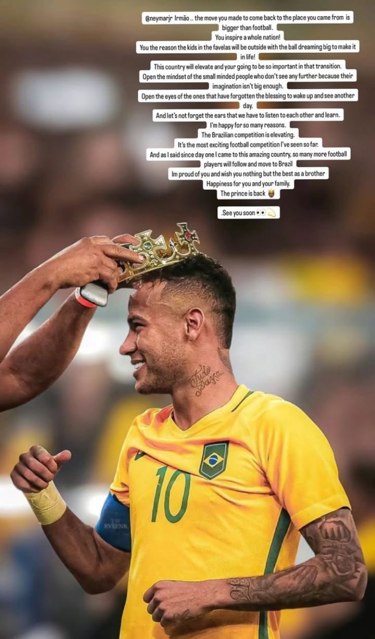 Memphis publica para Neymar
