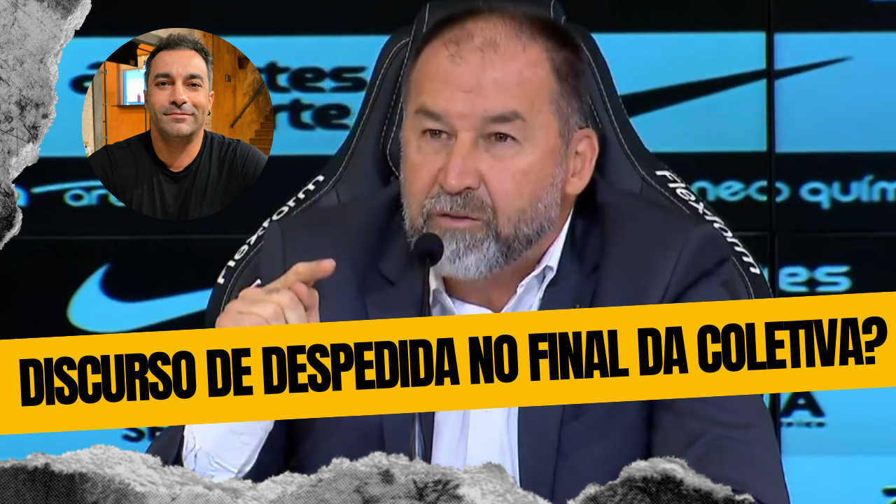Augusto fez discurso de despedida no final da coletiva?