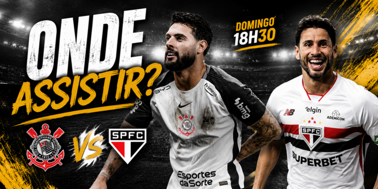 Onde assistir Corinthians e São Paulo 2026 (Imagem feita por IA)