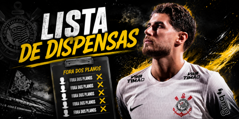 Lista de dispensas no Corinthians (Imagem feita por IA)